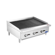New Atosa ATCB-36 HD 36" Countertop Gas Char-rock  Broiler with Total 105,000 BTU