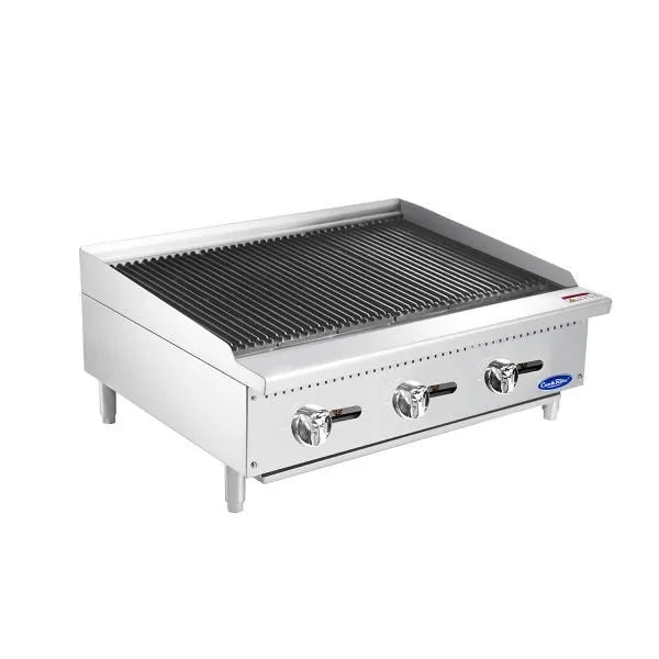 New Atosa ATCB-36 HD 36" Countertop Gas Char-rock  Broiler with Total 105,000 BTU