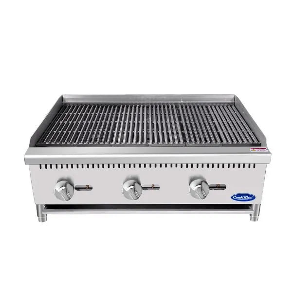 New Atosa ATCB-36 HD 36" Countertop Gas Char-rock  Broiler with Total 105,000 BTU