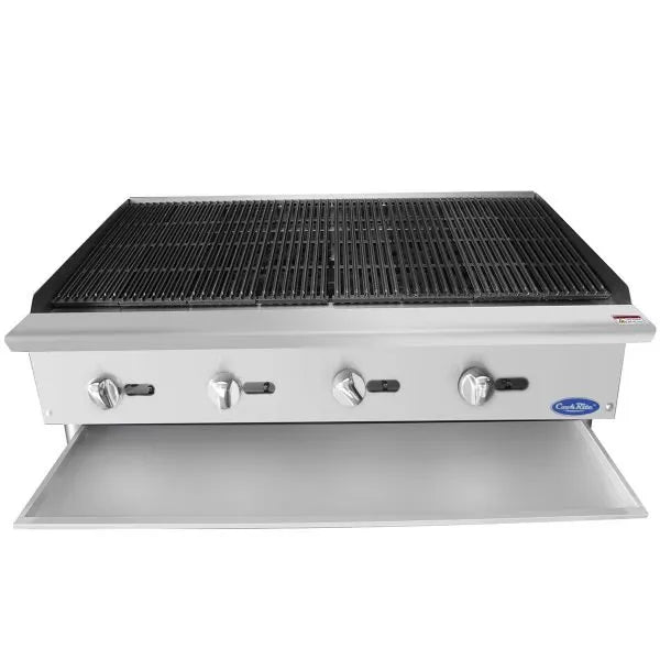 New Atosa ATCB-48 HD 48" Countertop Gas Char-rock  Broiler with Total 140,000 BTU