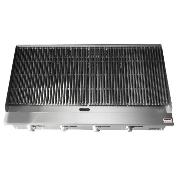 New Atosa ATCB-48 HD 48" Countertop Gas Char-rock  Broiler with Total 140,000 BTU