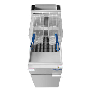 New Atosa ATFS-35ES HD 35 LB Gas Deep Fryer - Stainless Steel 60,000 BTU