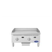 New Atosa ATG-2424-S 24" Heavy Duty Thermostatic Gas Griddle - 60,000 BTU Steel Plate