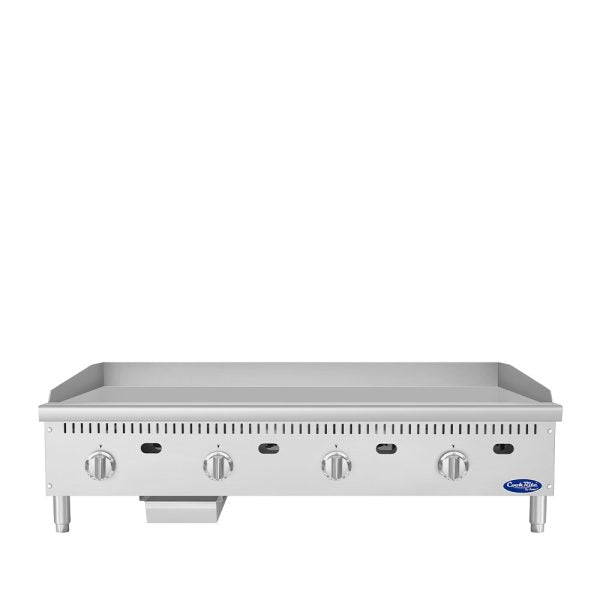 New Atosa ATG-4824-S 48" Heavy Duty Thermostatic Gas Griddle - 120,000 BTU Steel Plate