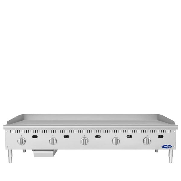 New Atosa ATG-6024-S 60" Heavy Duty Thermostatic Gas Griddle - 150,000 BTU Steel Plate