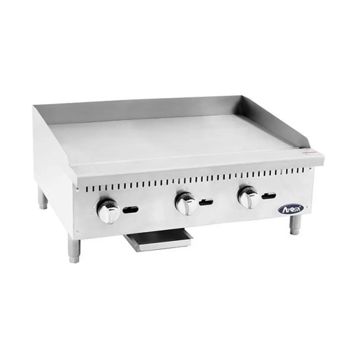 New Atosa ATMG-36 HD 36" CookRite Manual Gas Griddle with Total 90,000 BTU