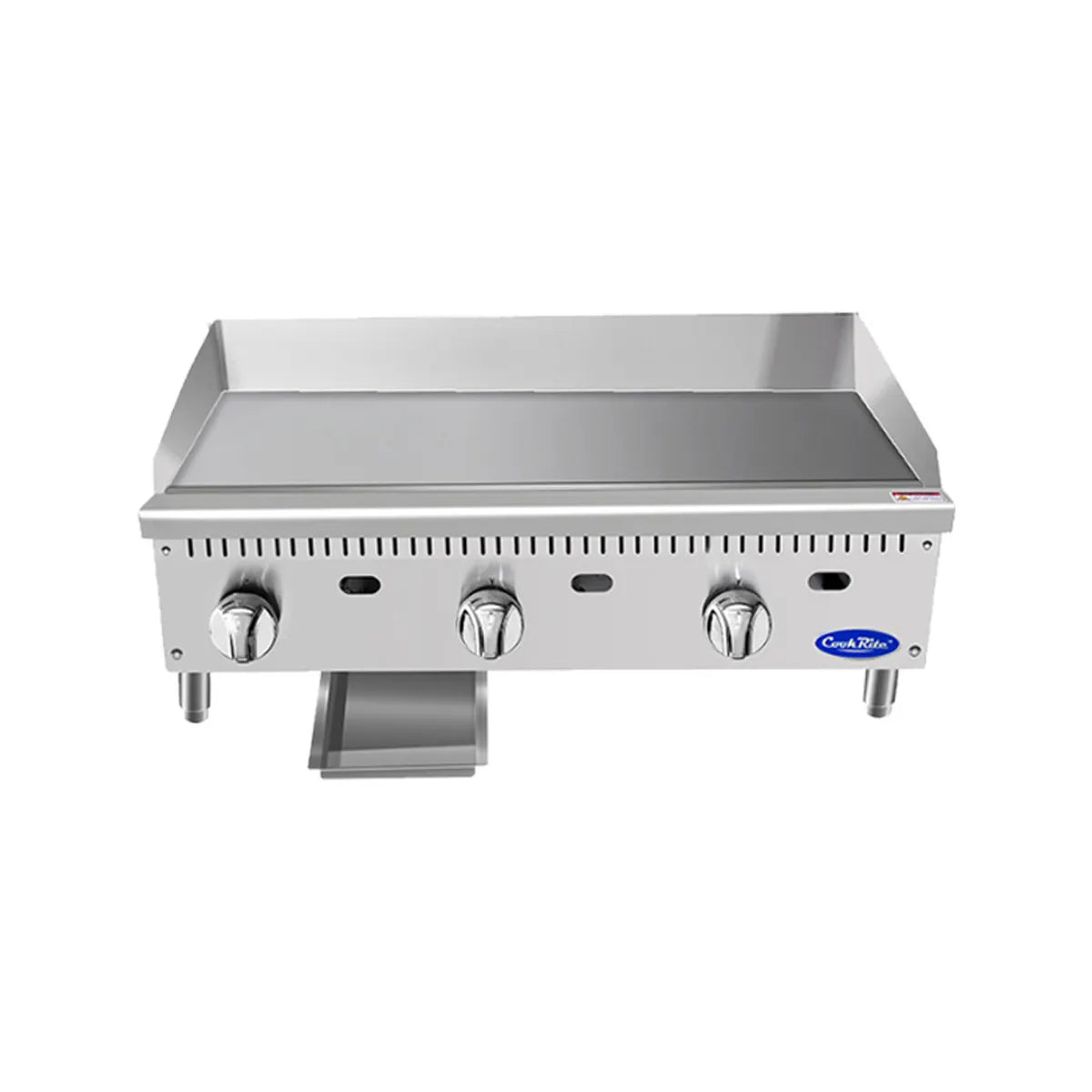 New Atosa ATMG-36 HD 36" CookRite Manual Gas Griddle with Total 90,000 BTU