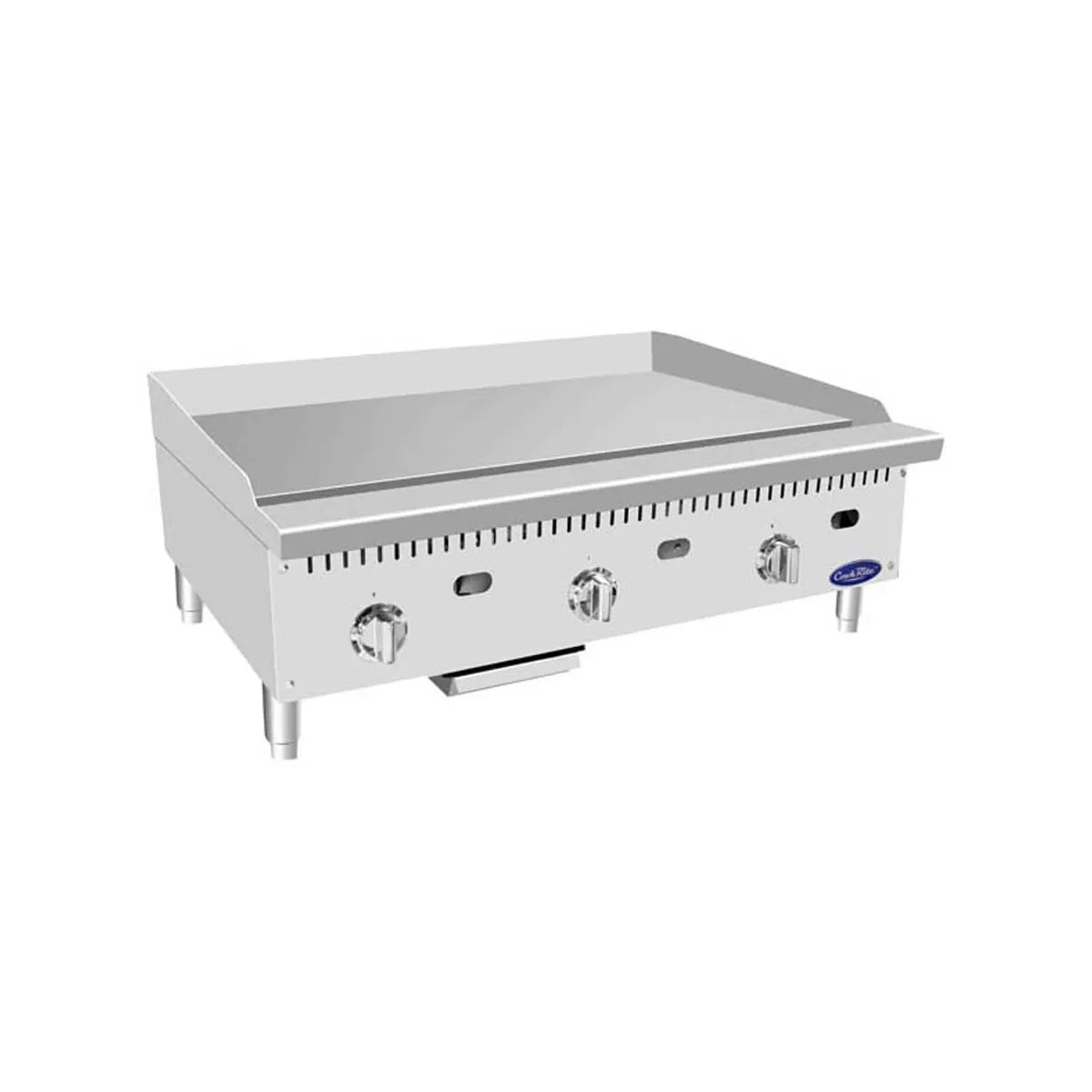 New Atosa ATTG-36 HD 36'' Thermo-Griddle  with Total 75,000 BTU (with 1" Griddle Plate)