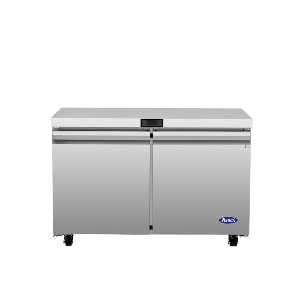 New Atosa AUF48SD 48" Stainless Undercounter Freezer Two-section 115V