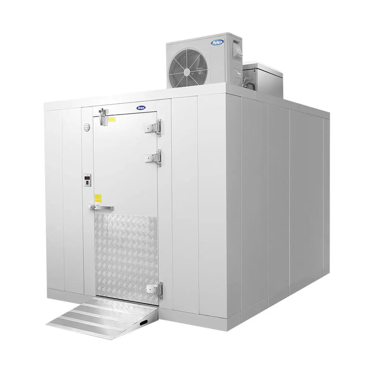 New Atosa AWC0608-TF 6' x 8' x 7'6" Walk-in Cooler with Reinforced Floor, Includes Condensing Unit with 1.5 HP Compressor and Evaporator