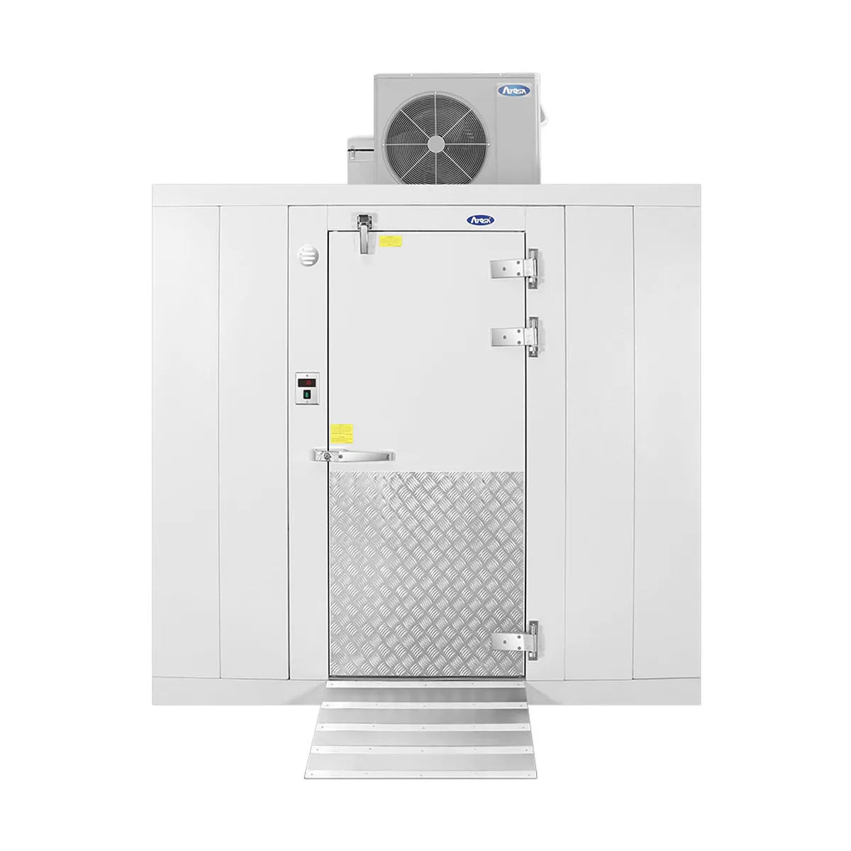 New Atosa AWC0808 - TF 8' x 8' x 7'6" Walk - in Cooler with Reinforced Floor, Includes Condensing Unit with 1.5 HP Compressor and Evaporator - Falcon Restaurant Supply - 2