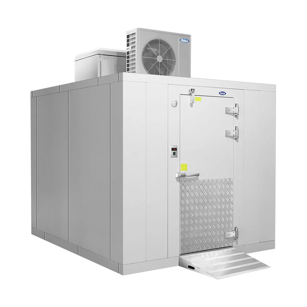 New Atosa AWC0810 - TF (RR)/(RL) 8' x 10' x 7'6" Walk - in Cooler with Reinforced Floor, Includes Condensing Unit with 1.5 HP Compressor and Evaporator - Falcon Restaurant Supply - 4