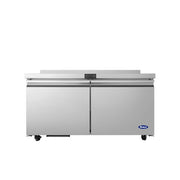 New Atosa AWF60SD 60" Worktop Freezer with Backsplash - Commercial Worktop Freezer
