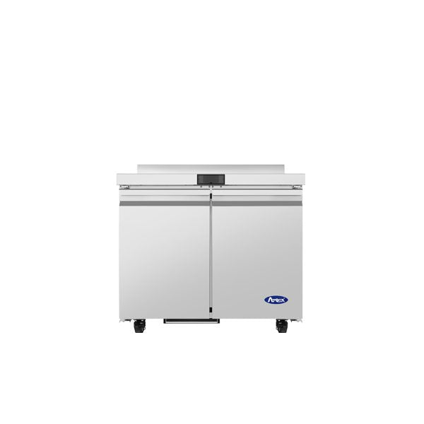 New Atosa AWR36SD 36" Worktop Refrigerator with Backsplash - Commercial Prep Refrigerator