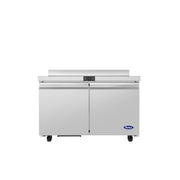 New Atosa AWR48SD 48" Worktop Refrigerator with Backsplash - Two Door Commercial Refrigerator