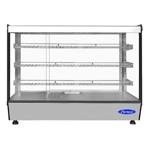 New Atosa CHDS-71 Countertop Heated Display Case - Square, 7.1 Cu Ft