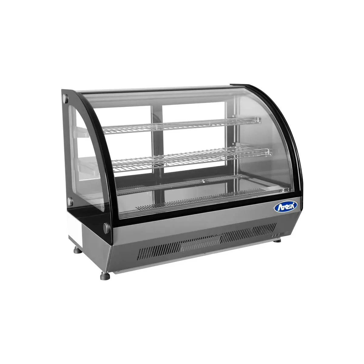 New Atosa CRDC - 35 Countertop Refrigerated Display Curved - 3.5 Cu Ft - Falcon Restaurant Supply - 2