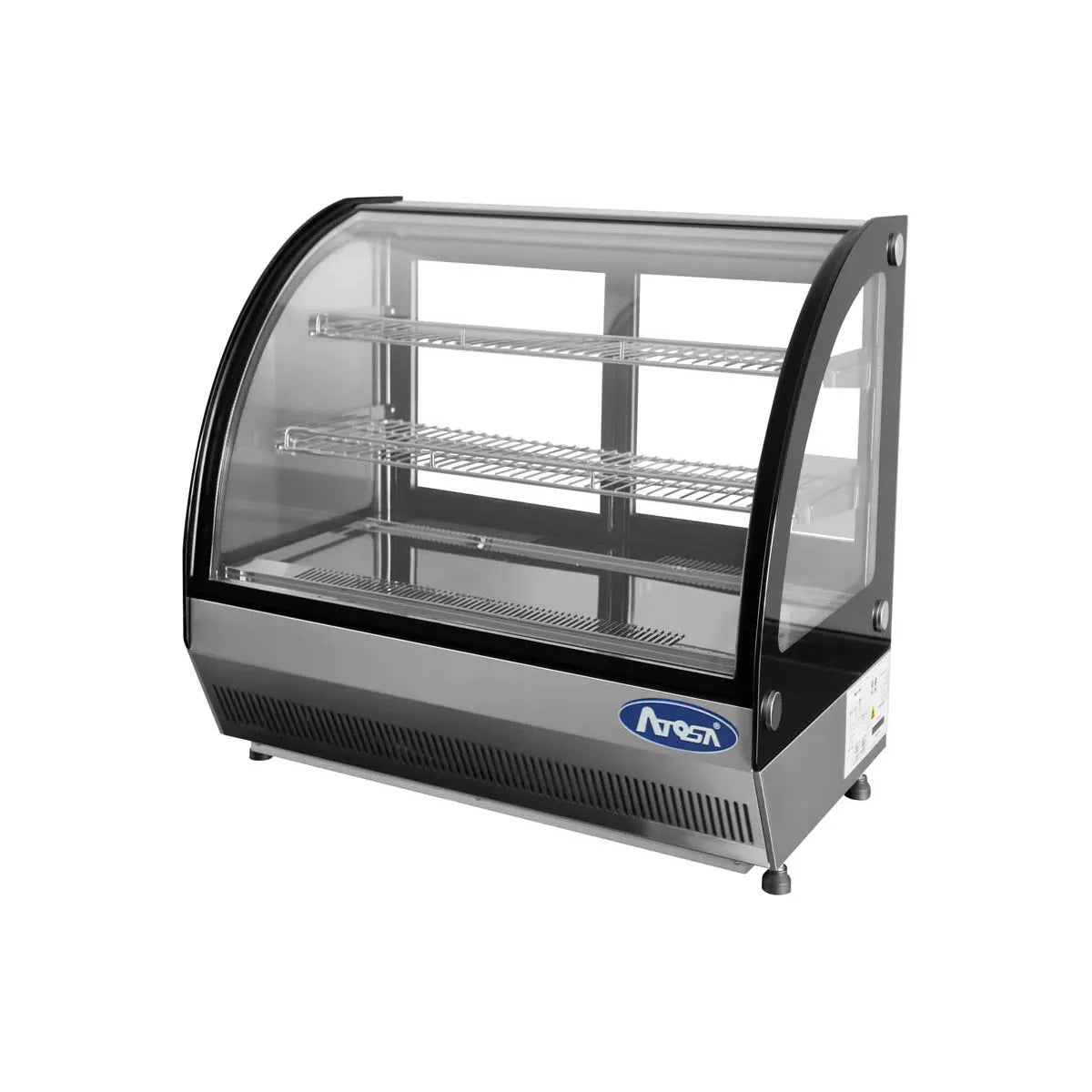 New Atosa CRDC - 35 Countertop Refrigerated Display Curved - 3.5 Cu Ft - Falcon Restaurant Supply - 3
