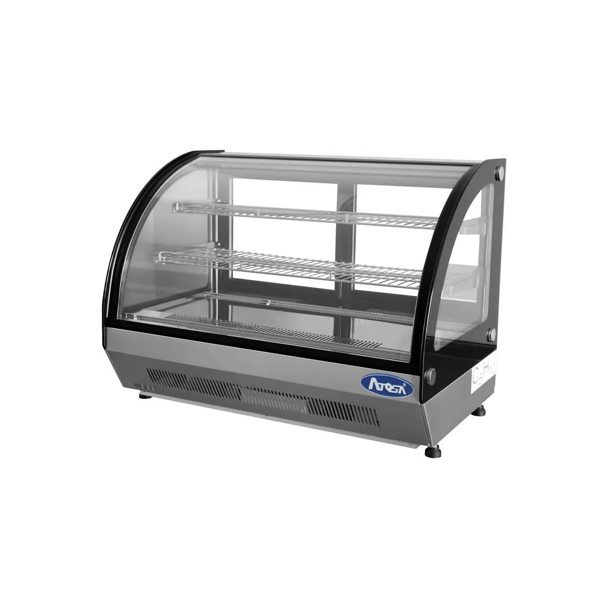 New Atosa CRDC - 46 Countertop Refrigerated Display Curved, 4.6 Cu Ft - Falcon Restaurant Supply - 3