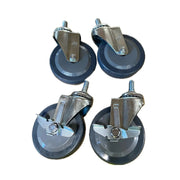 New Atosa CSTEA - 2 - 016 Caster Set, 5" H, 1 - 1/2" Expanding Stem Caster Kit (Set of 4) - Falcon Restaurant Supply - 1