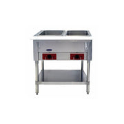 New Atosa CSTEA - 2C Electric Hot Food Steam Table - (2) Wells 500W/well, 1000W/120V (Water Pans Included) - Falcon Restaurant Supply - 1