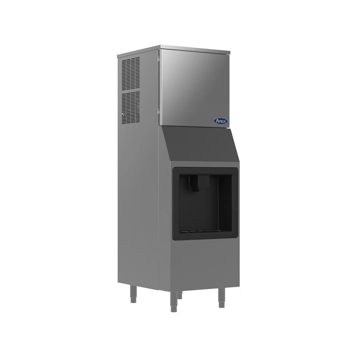 New Atosa HD350-AP-161 Modular Ice Maker - 350 lb./24hr Cube-style w/ Built-in 160 lb. storage bin