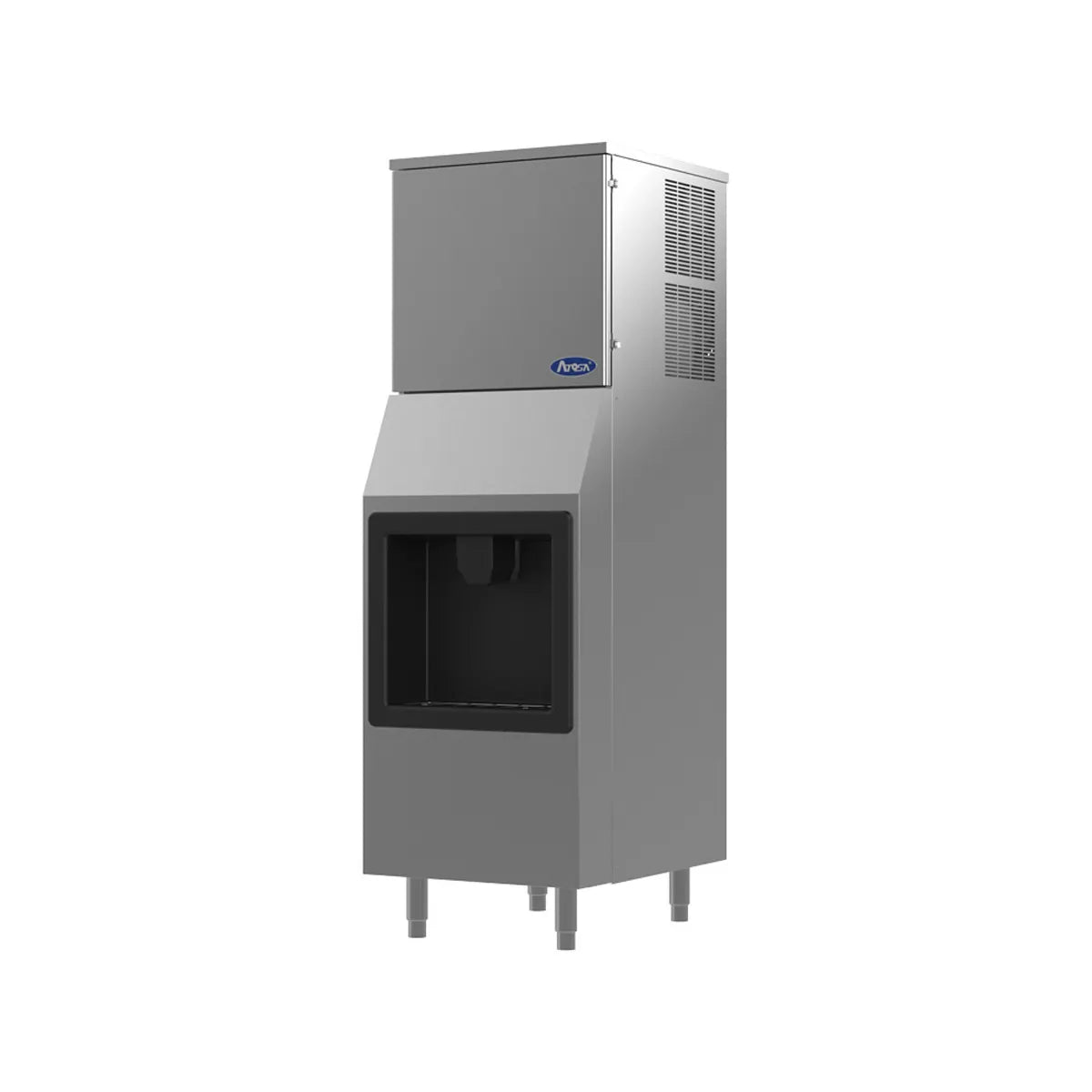 New Atosa HD350-AP-161 Modular Ice Maker - 350 lb./24hr Cube-style w/ Built-in 160 lb. storage bin