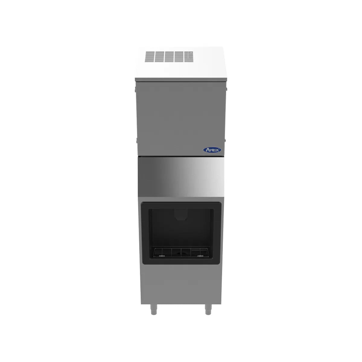 New Atosa HD350-AP-161 Modular Ice Maker - 350 lb./24hr Cube-style w/ Built-in 160 lb. storage bin