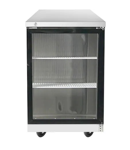 New Atosa MBB23GGR 23" Glass Door Back Bar Cooler Stainless Steel