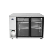 New Atosa MBB59GGR 59" Glass Door Back Bar Cooler Stainless Steel - Falcon Restaurant Supply - 1