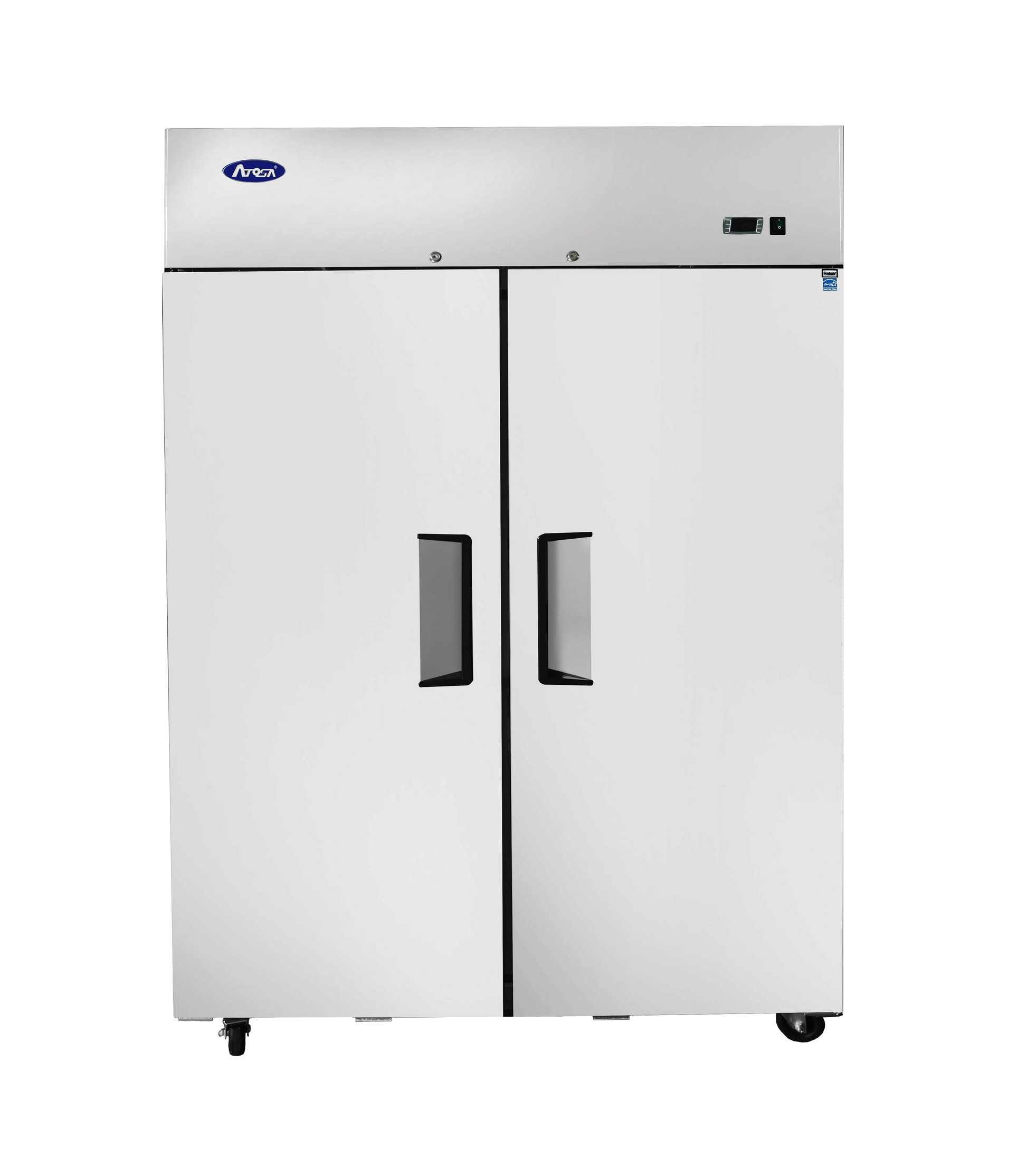 New Atosa MBF8129GR Top Mount 2-Section Dual Temp Reach-In Refrigerator/Freezer