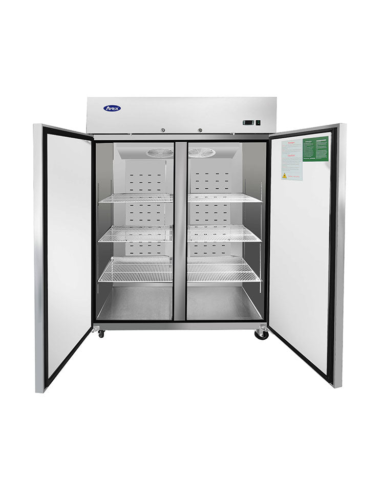 New Atosa MBF8129GR Top Mount 2-Section Dual Temp Reach-In Refrigerator/Freezer