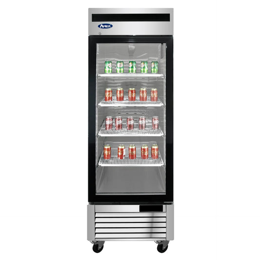 New Atosa MCF8701GRL Bottom Mount (1) Glass Door Freezer - Left-Hinged