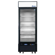 New Atosa MCF8720GR Bottom Mount (1) Glass Door Merchandiser Freezer 19.39 Cu Ft - Black