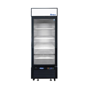 New Atosa MCF8722GR Bottom Mount (1) Glass Door Merchandiser Refrigerator 19.39 Cu Ft - Black