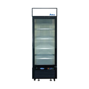 New Atosa MCF8725GR Bottom Mount (1) Glass Door Merchandiser Refrigerator 11.1 Cu Ft - Black