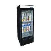 New Atosa MCF8726GR Bottom Mount (1) Glass Door Merchandiser Refrigerator 8.3 Cu Ft - Black