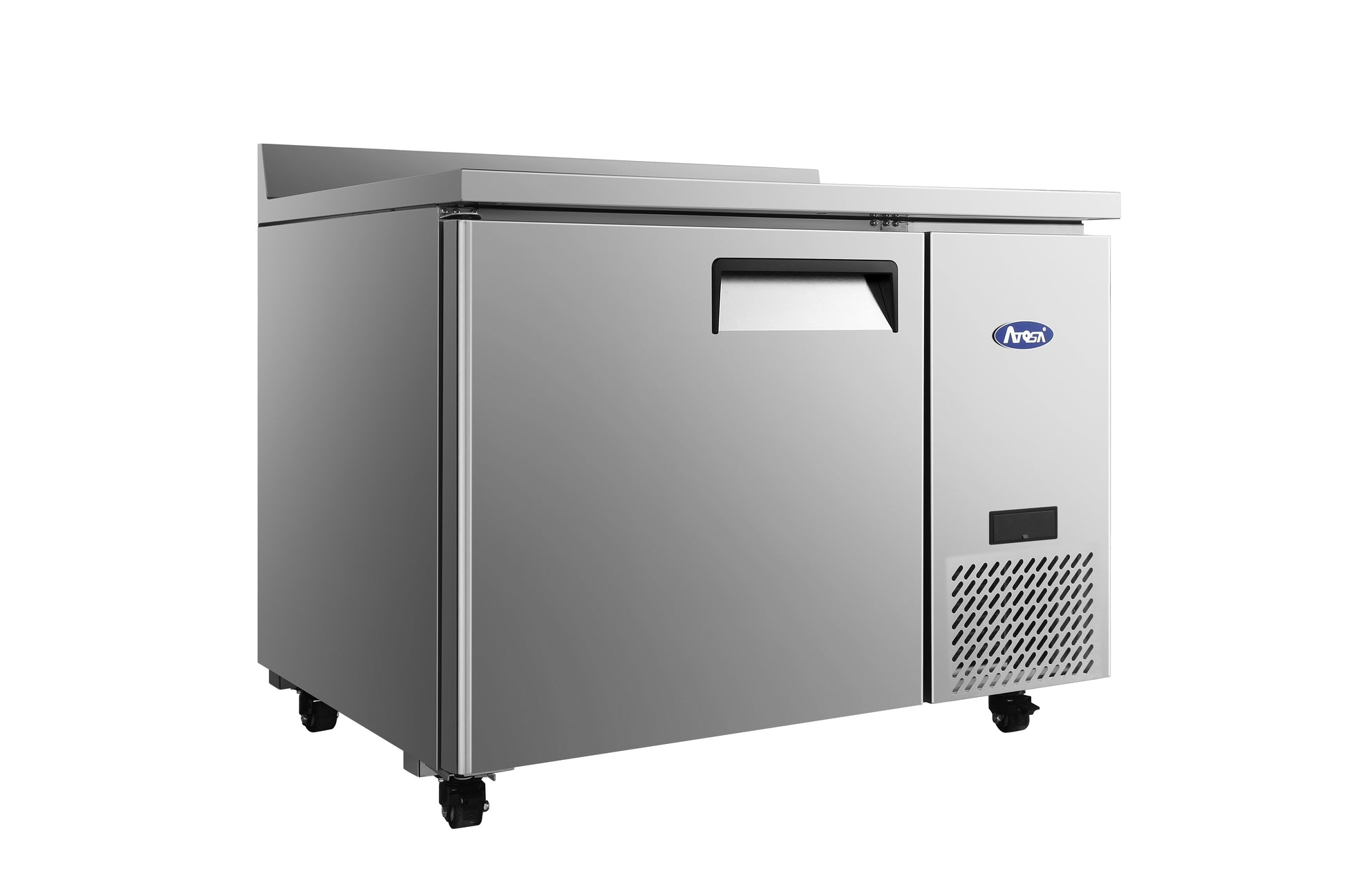 New Atosa MGF44GR 44" Worktop Refrigerator w/ Backsplash, Side Mount Compressor
