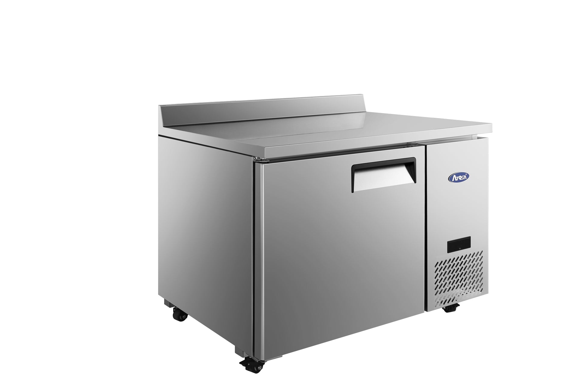 New Atosa MGF44GR 44" Worktop Refrigerator w/ Backsplash, Side Mount Compressor