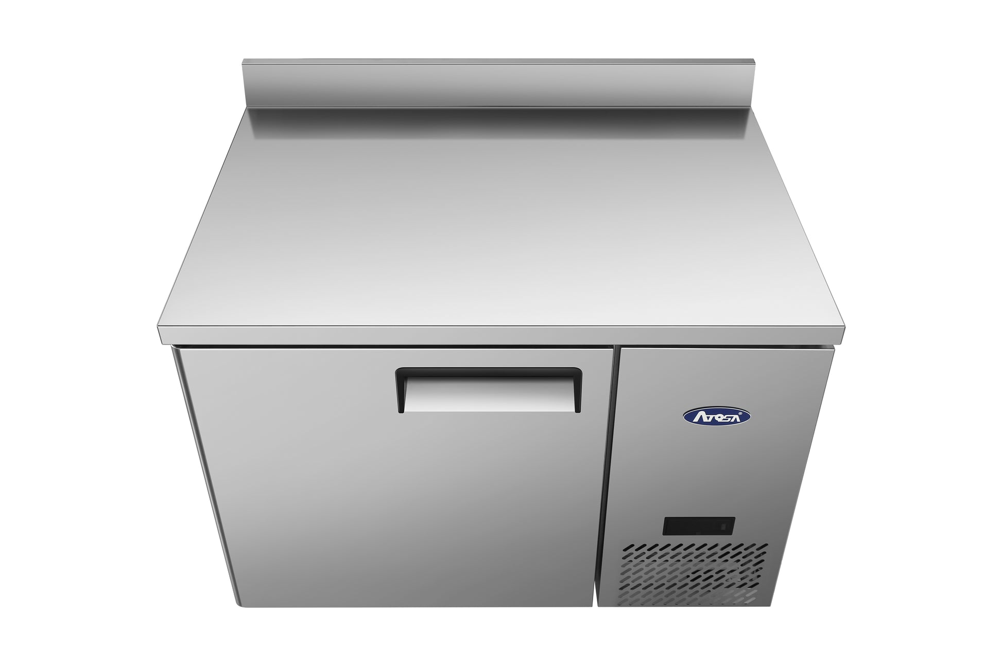 New Atosa MGF44GR 44" Worktop Refrigerator w/ Backsplash, Side Mount Compressor