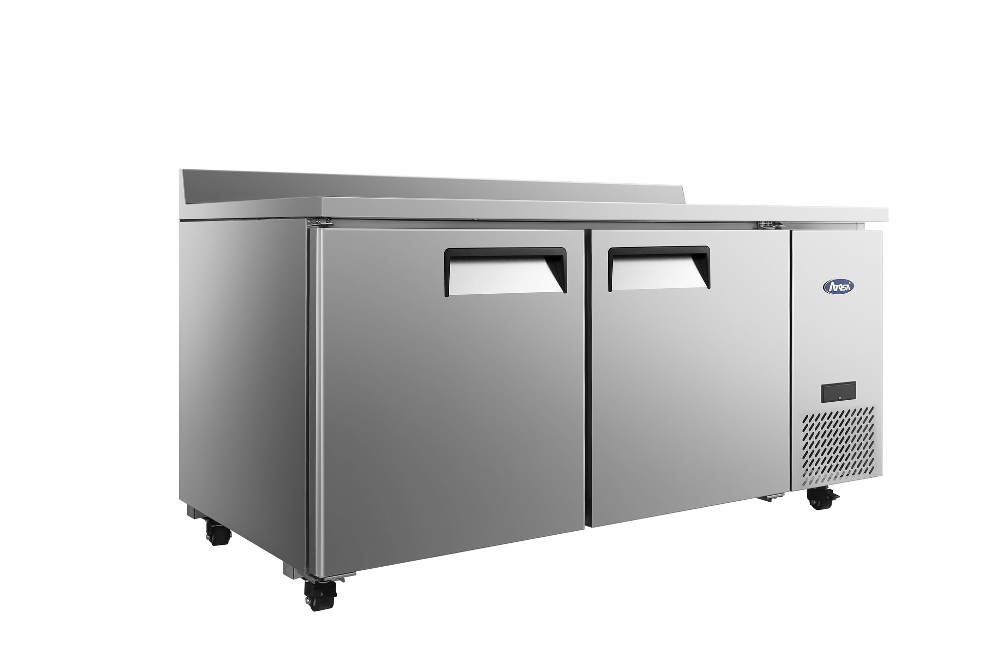 New Atosa MGF67GR 67" Worktop Refrigerator w/ Backsplash, Side Mount Compressor