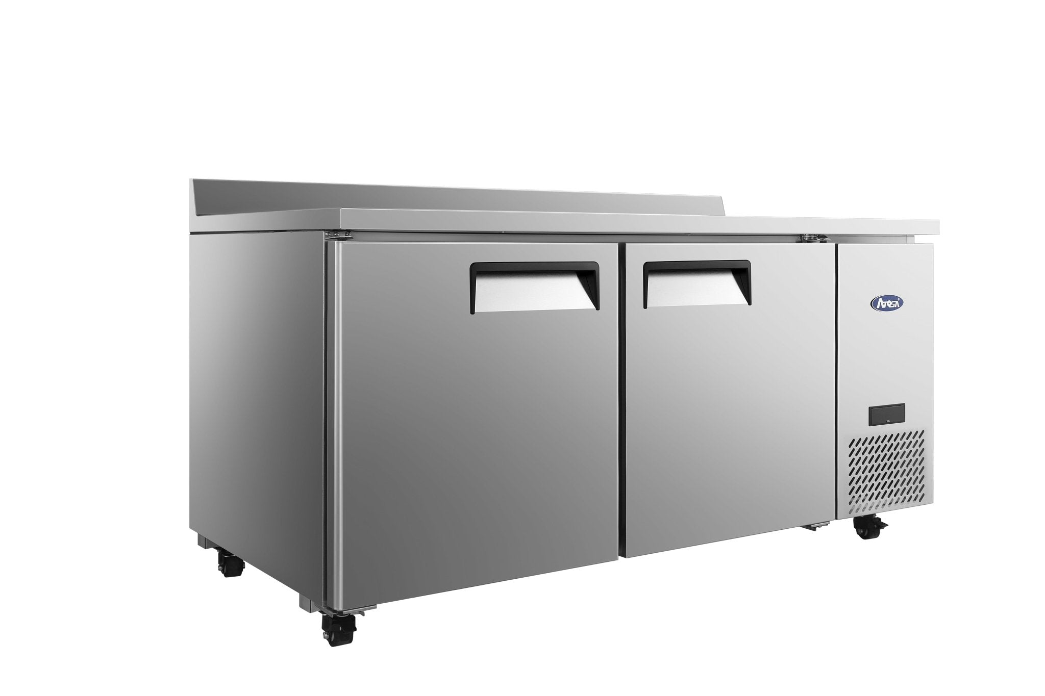 New Atosa MGF67GR 67" Worktop Refrigerator w/ Backsplash, Side Mount Compressor - Falcon Restaurant Supply - 2