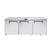 New Atosa MGF8404GR 72'' (3) Door Undercounter Refrigerator - Falcon Restaurant Supply - 1