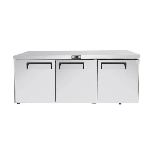 New Atosa MGF8404GR 72'' (3) Door Undercounter Refrigerator