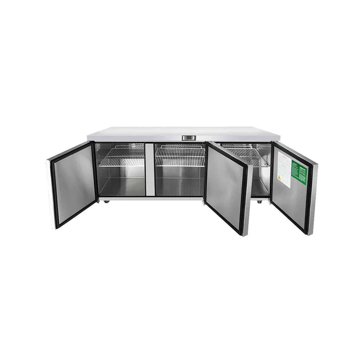 New Atosa MGF8404GR 72'' (3) Door Undercounter Refrigerator - Falcon Restaurant Supply - 2