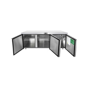 New Atosa MGF8404GR 72'' (3) Door Undercounter Refrigerator