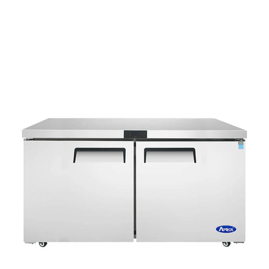 New Atosa MGF8407GR 60'' (2) Door Undercounter Freezer