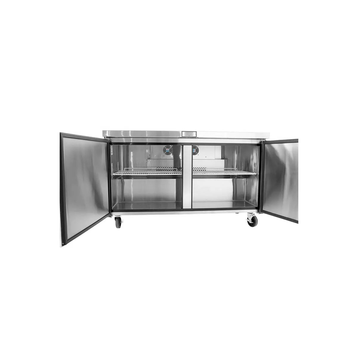 New Atosa MGF8407GR 60'' (2) Door Undercounter Freezer