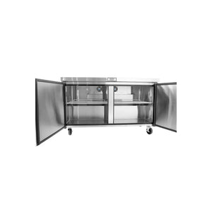 New Atosa MGF8407GR 60'' (2) Door Undercounter Freezer