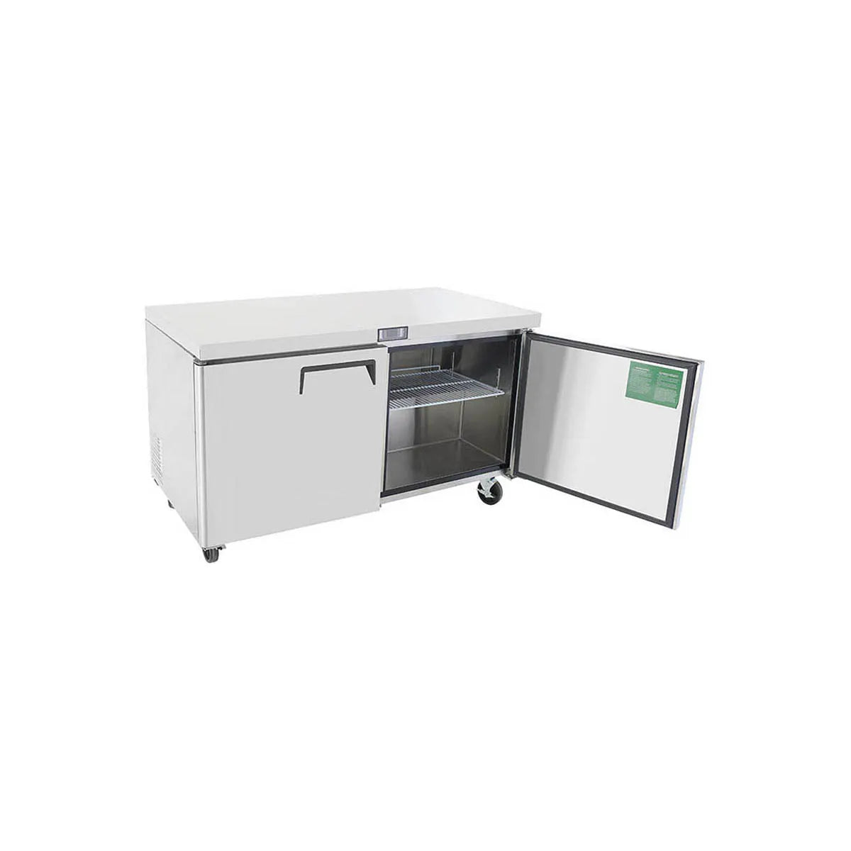 New Atosa MGF8407GR 60'' (2) Door Undercounter Freezer